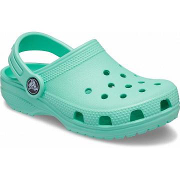 Crocs Classic Girls' Clogs Mint | Australia 1577JPQJ